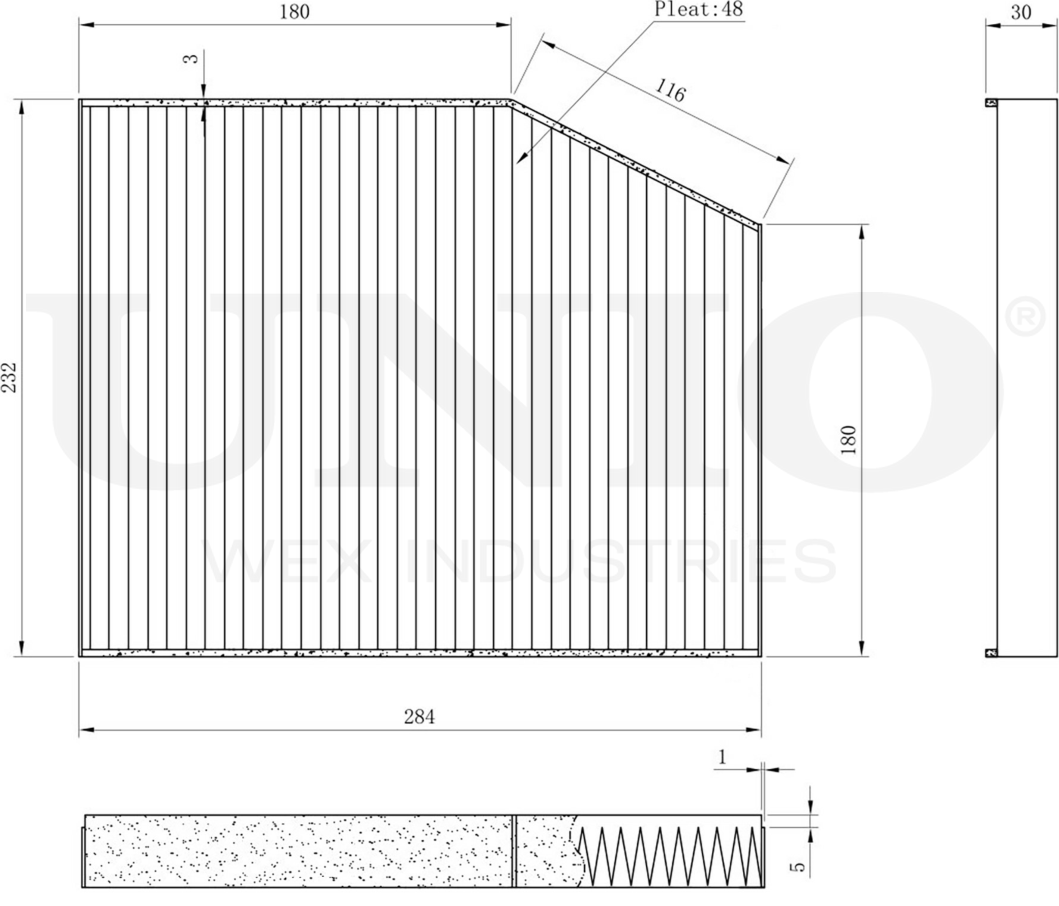 Фильтр салона (Unio). Артикул FLT-40041