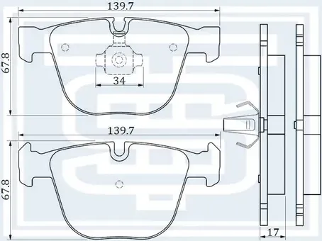Колодки тормозные задние (Starke). Артикул 171745
