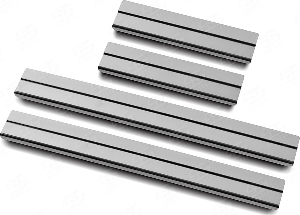 Накладка RusStal на пороги (лист нерж. зеркальный) для Nissan X-Trail T32 2015-2026. Артикул NIXTR15-01