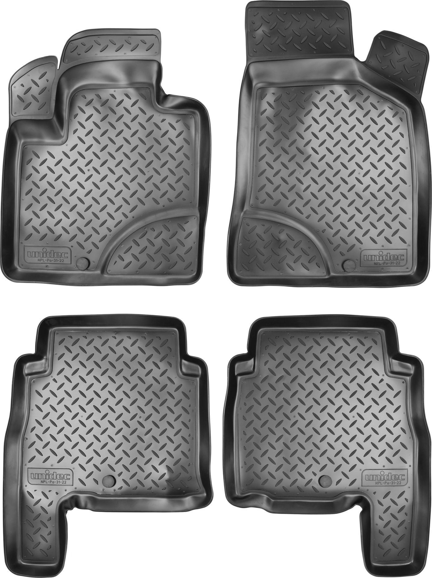 Коврики Норпласт для салона Hyundai Santa Fe II 2006-2009. Артикул NPL-Po-31-22