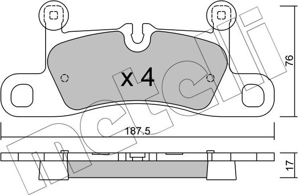 Тормозные колодки Metelli. Артикул 22-0958-0