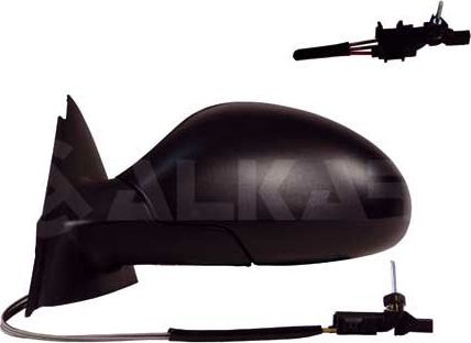 Зеркало боковое (в сборе) Alkar левое для SEAT Ibiza III 2002-2009. Артикул 6137802