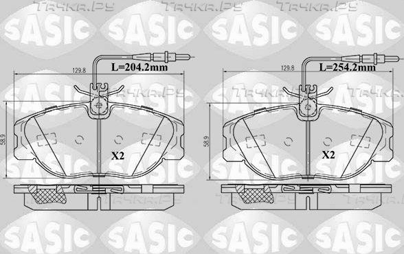 Тормозные колодки Sasic передние для Fiat Ulysse I 1994-2002. Артикул 6210028