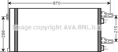 Радиатор кондиционера (конденсатор) AVA (алюминий). Артикул CNA5246D