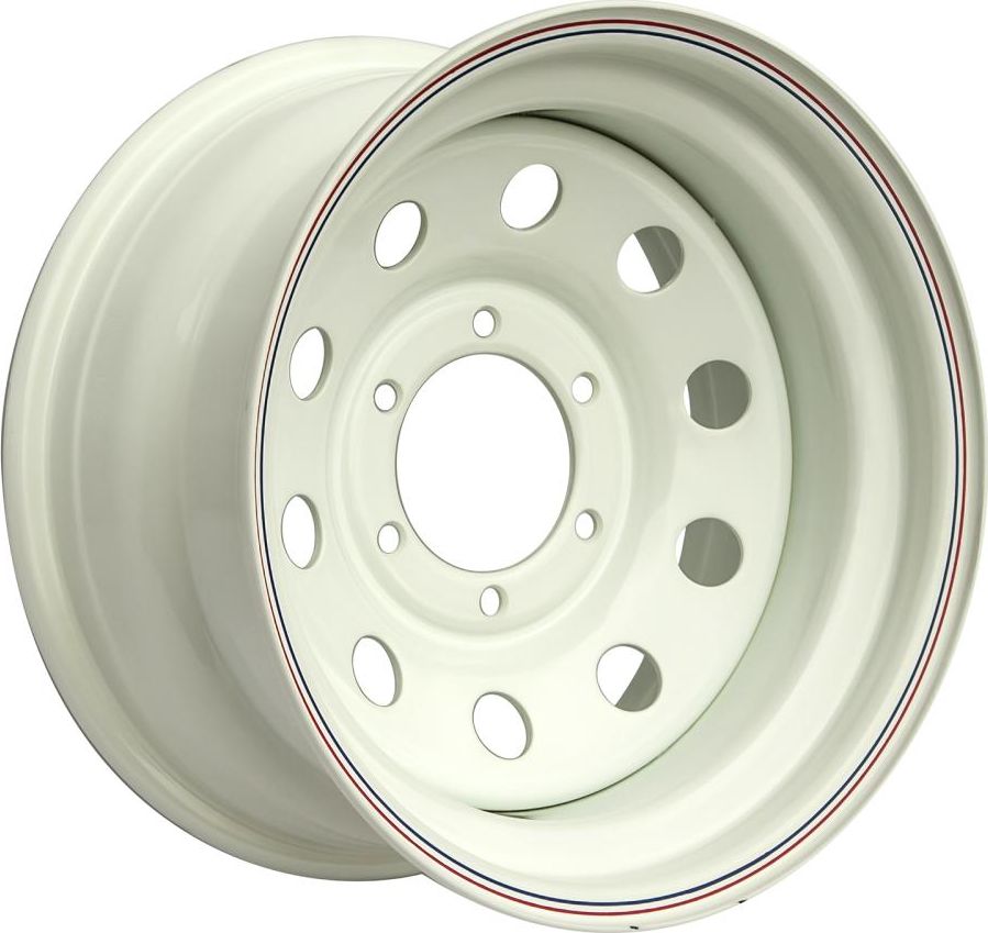 Колёсный диск OFF-ROAD Wheels усиленный стальной белый 6x139,7 8xR16 d110 ET-25 для Fiat Fullback 2016-2026. Артикул 1680-63910WH-25