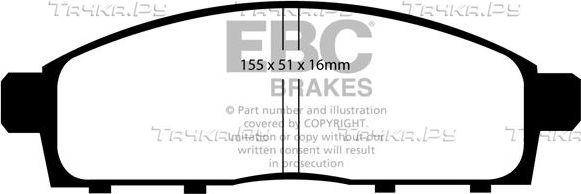 Тормозные колодки EBC Brakes. Артикул DP61963