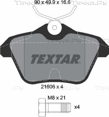 Тормозные колодки Textar задние для Alfa Romeo 156 I 1997-2005. Артикул 2160601