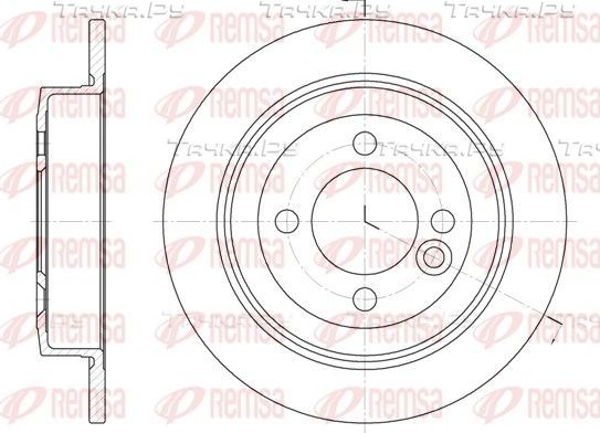 Тормозной диск Remsa задний для MINI Clubman I (R55) 2007-2014. Артикул 6629.00