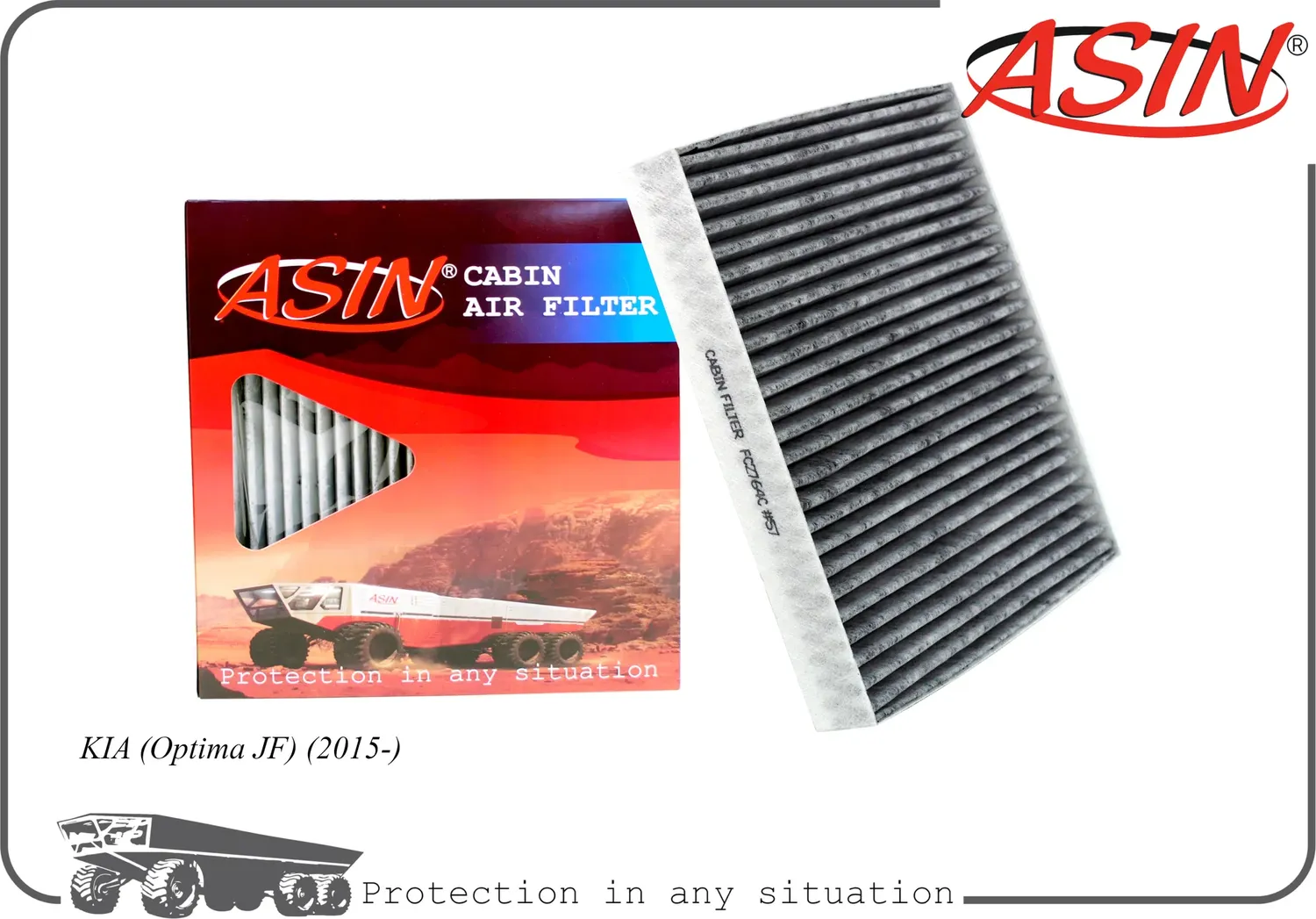 Фильтр салонный (угольный) (Asin). Артикул ASINFC2764C