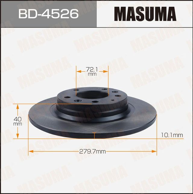 Диск тормозной MASUMA, rear MAZDA ATENZA, MAZDA 6 GHEFP, GG1#. [уп.2] Masuma. Артикул BD4526