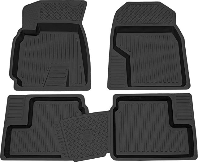 Коврики Rezkon резиновые для салона Chery Tiggo Т11 2005-2013. Артикул 1011020200