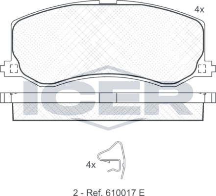 Тормозные колодки Icer для Suzuki Swift II 1989-2005. Артикул 181001