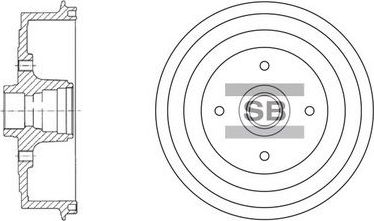 Тормозной барабан Sangsin Hi-Q. Артикул SD3036