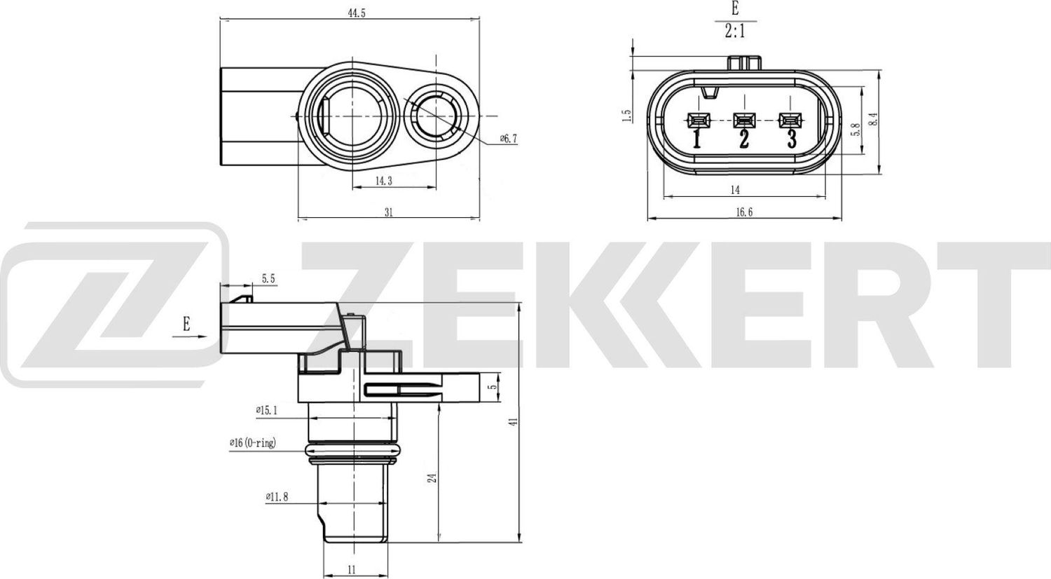 Датчик положения распредвала Zekkert для Audi Q5 I (8R) 2012-2017. Артикул SE-5050