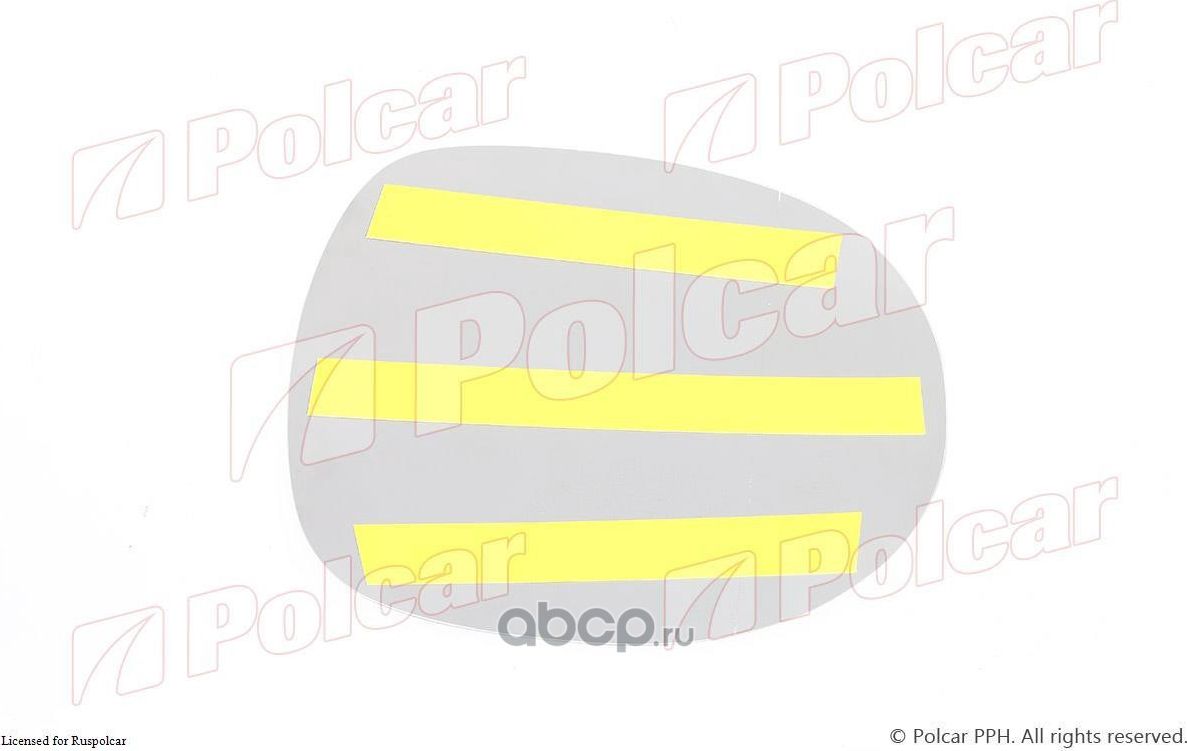 СТЕКЛО ЗЕРКАЛА ВНЕШНЕГО ЛЕВЫЙ (Polcar). Артикул 3829541E