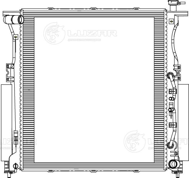 Радиатор охлаждения двигателя Luzar для Kia Mohave I 2007-2026. Артикул LRc 0807