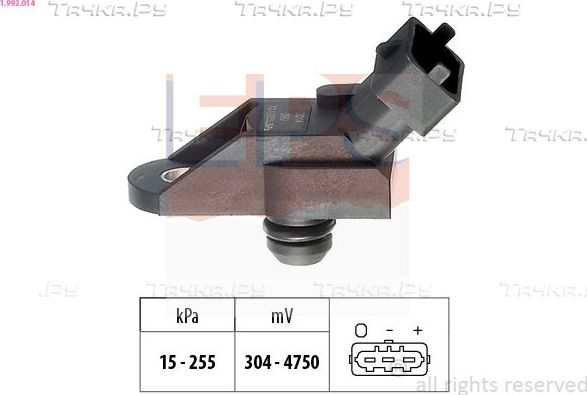 Датчик абсолютного давления (ДАД, MAP) EPS Made in Italy - OE Equivalent. Артикул 1.993.014