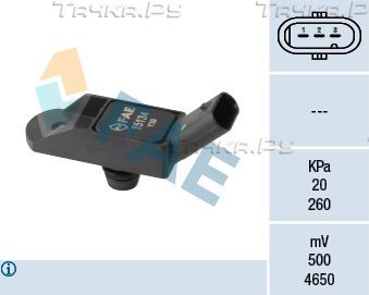 Датчик абсолютного давления (ДАД, MAP) FAE для Peugeot 5008 I 2012-2017. Артикул 15134
