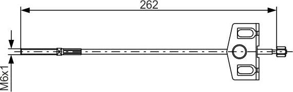 Трос ручника (тросик ручного тормоза) Bosch. Артикул 1 987 482 337