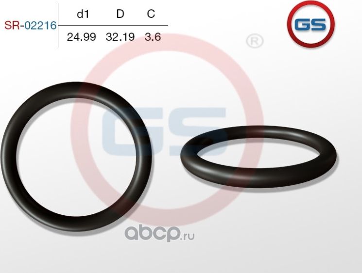 РЕЗИНОВОЕ КОЛЬЦО 24.99 3.6 (GS). Артикул SR02216