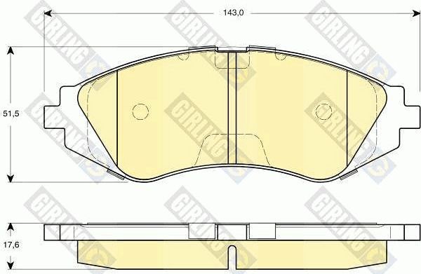 Тормозные колодки Girling. Артикул 6132659