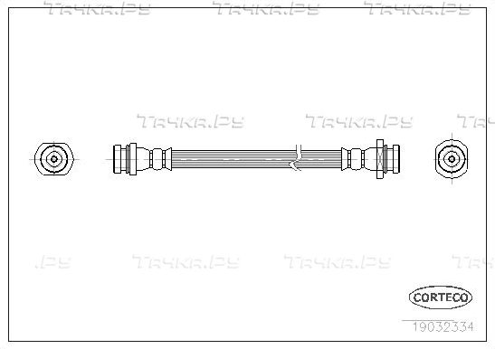 Тормозной шланг Corteco задний наружный для Suzuki Vitara I 1988-1999. Артикул 19032334