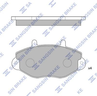 Тормозные колодки Sangsin Hi-Q передние для Ford Transit V 1994-2000. Артикул SP2019