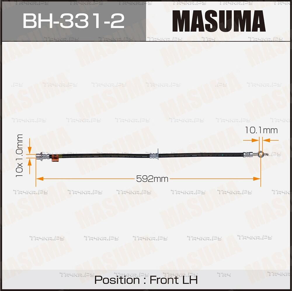 Тормозной шланг Masuma передний левый для Toyota Allion I 2001-2005. Артикул BH-331-2