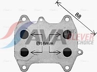 Радиатор масляный (маслоохладитель) для двигателя AVA (алюминий). Артикул AI3451