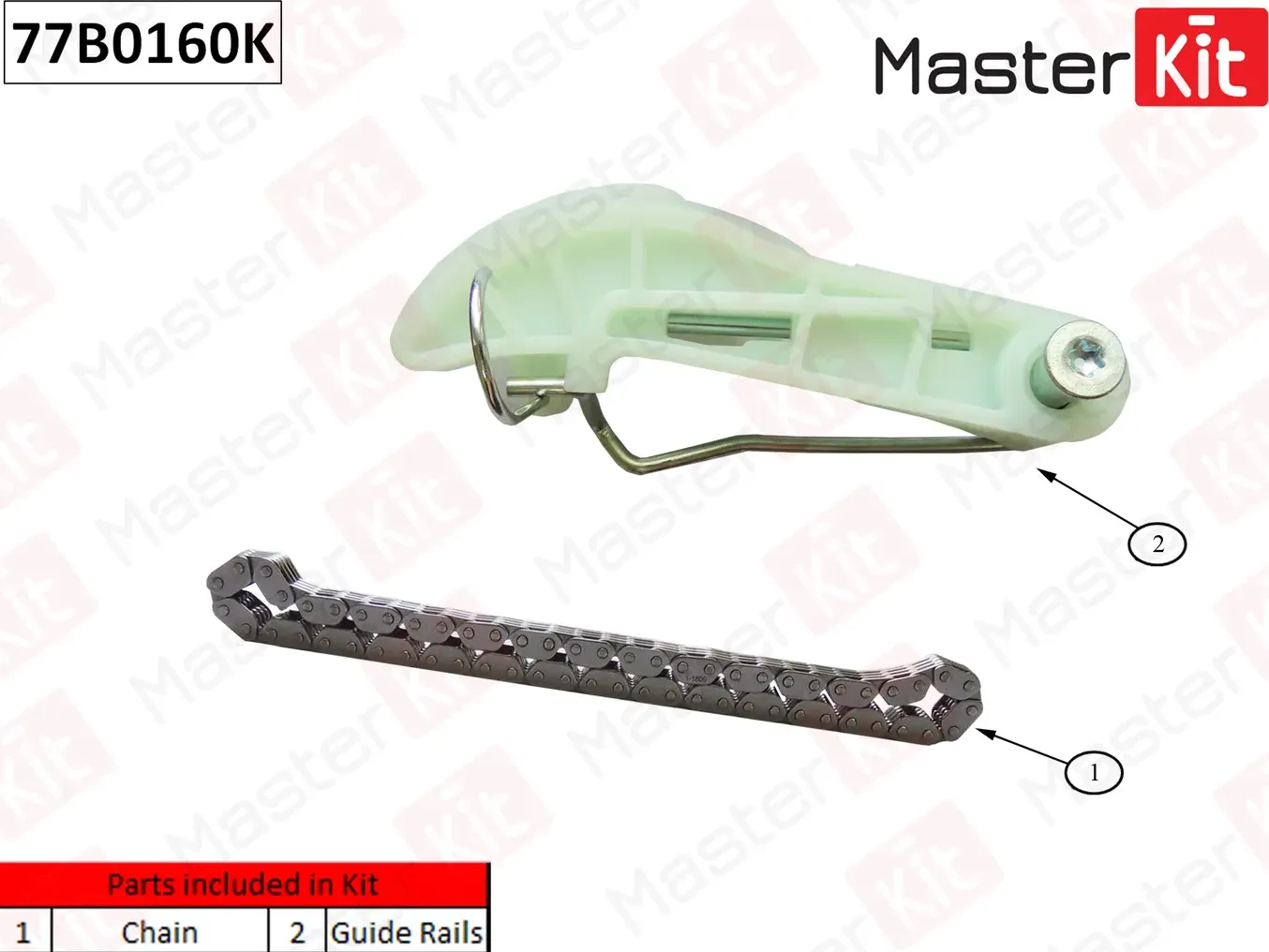 77B0160K Комплект цепи масляного насоса Audi A4/A5 1.8 TFSI CABB/CDHB/CJEE -12.12.2011 (Master KIT) Master KIT. Артикул 77b0160k