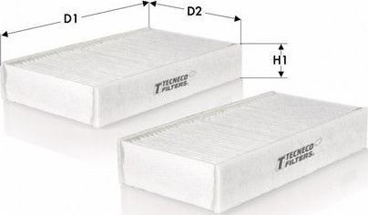 Салонный фильтр  Tecneco Filters для Renault Kangoo II 2008-2026. Артикул CK10534-2