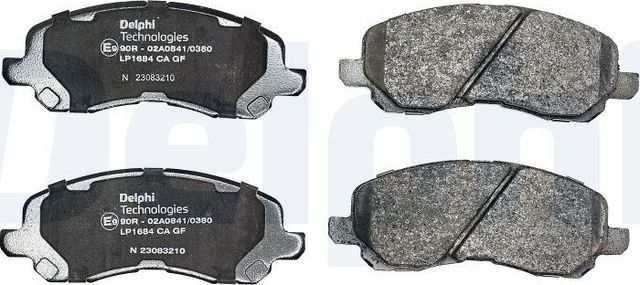 Тормозные колодки Delphi (Low-Metallic). Артикул LP1684