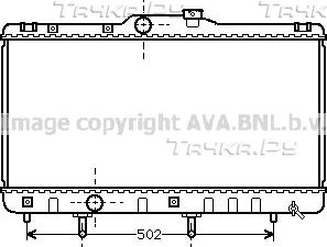Радиатор охлаждения двигателя AVA. Артикул TO2148