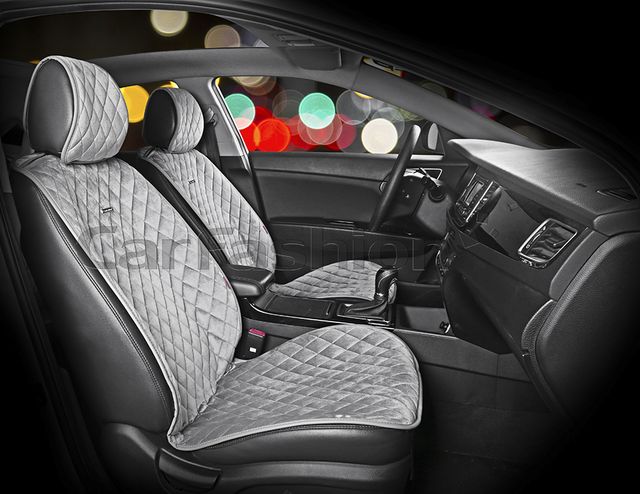 Накидки универсальные CarFashion California на передние сидения авто, цвет Светло-серый/Светло-серый/Светло-серый. Артикул 21925