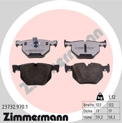 Тормозные колодки Zimmermann rd:z. Артикул 23732.970.1
