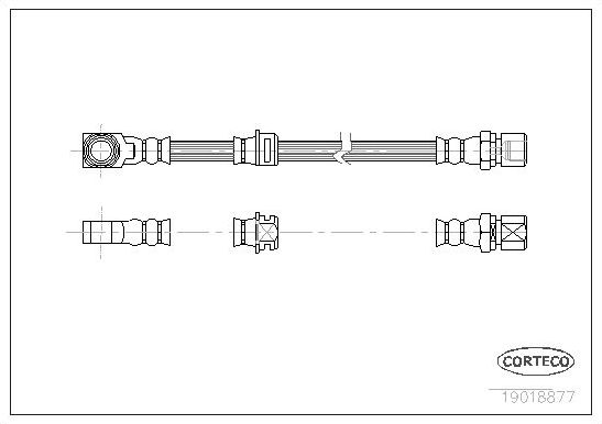Тормозной шланг Corteco передний для Opel Senator B 1987-1993. Артикул 19018877