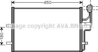 Радиатор кондиционера (конденсатор) AVA для Mazda 3 I (BK) 2004-2009. Артикул MZ5186