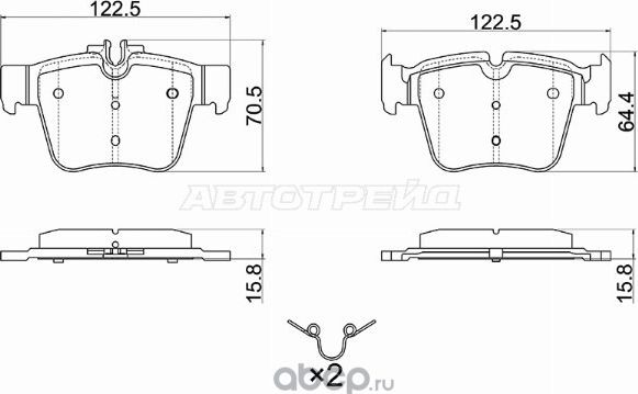 Колодки тормозные зад MERCEDES C-CLASS W205 14-18 (SAT). Артикул ST280003