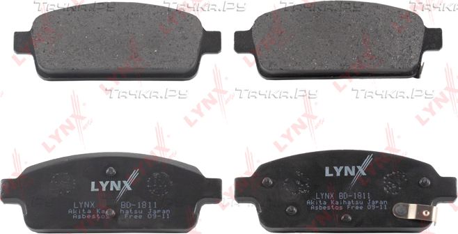Тормозные колодки LYNXauto задние для Chevrolet Volt I 2011-2015. Артикул BD-1811