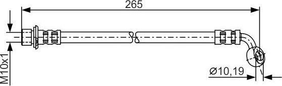 Тормозной шланг Bosch задний левый для Lexus LX 470 1998-2007. Артикул 1 987 481 127