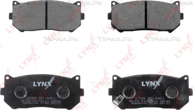 Тормозные колодки LYNXauto задние для Kia Clarus II 1998-2001. Артикул BD-4401