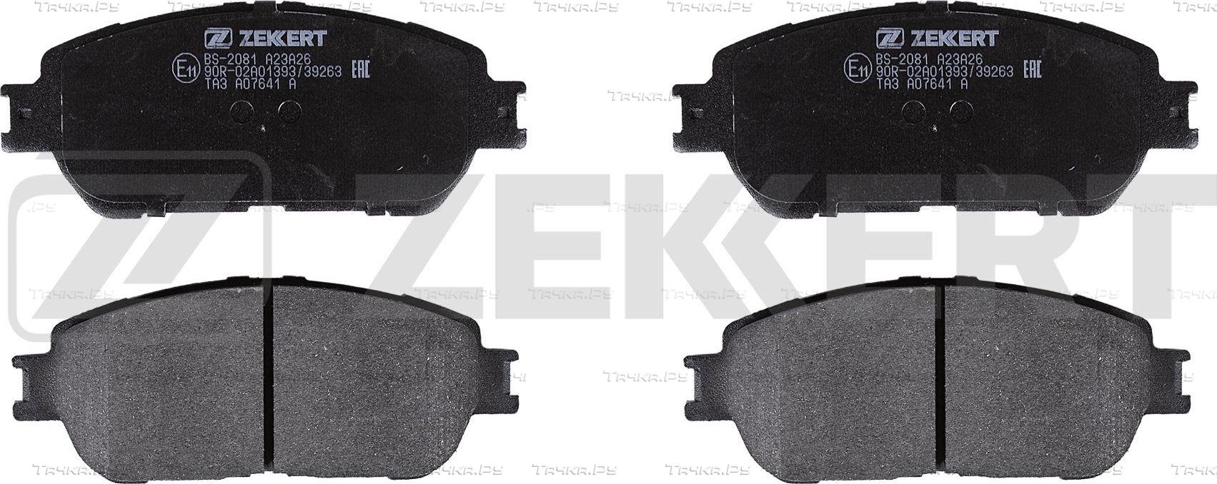Тормозные колодки Zekkert передние для Toyota Avalon III 2005-2012. Артикул BS-2081