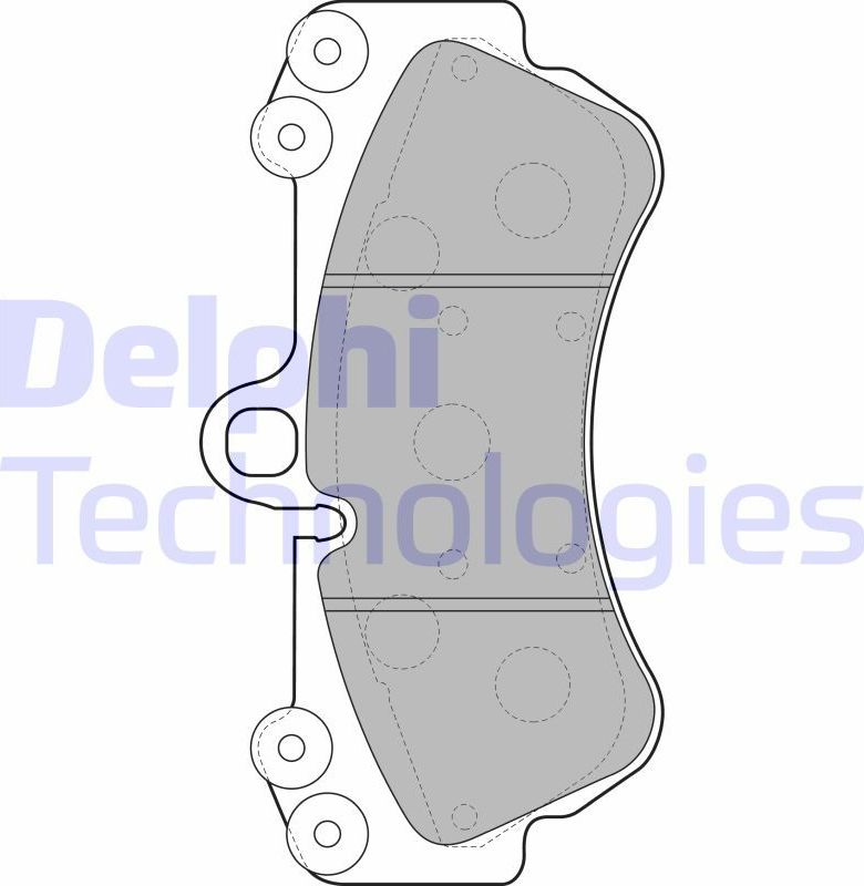 Тормозные колодки Delphi (Low-Metallic). Артикул LP2057