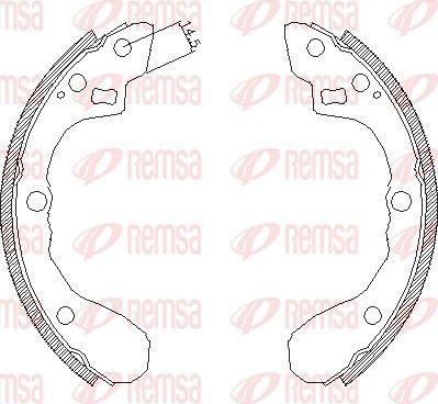 Тормозные колодки Remsa задние для Kia Sephia I 1993-1997. Артикул 4060.01