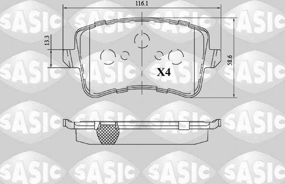 Тормозные колодки Sasic. Артикул 6216159