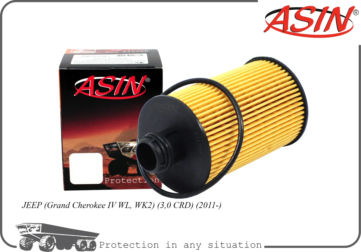 ASIN.FL2286 JEEP Grand Cherokee IV (WK,) 3.0CRD V6 2011.02> Фильтр масляный Asin. Артикул ASINFL2286