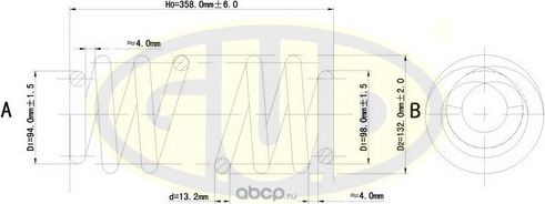 Пружина подвески G.U.D.. Артикул GCS095037