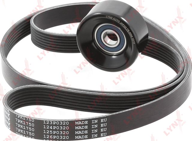 Приводной ремень поликлиновой с роликами (комплект) LYNXauto. Артикул PK-5045
