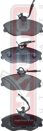 Тормозные колодки Akyoto Packing AKYOTO. Артикул AKD-0303