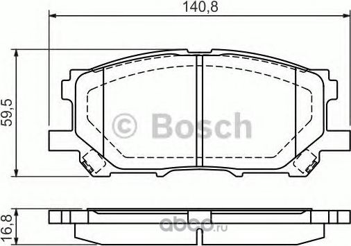 Колодки тормозные передние (Bosch). Артикул 986494218